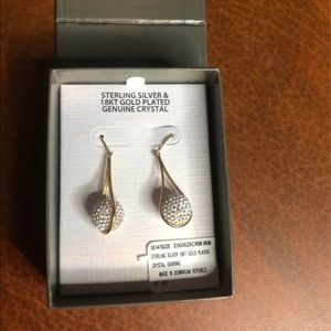 Sterling silver and 18 KT gold plated earrings